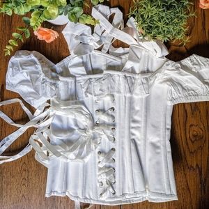 CORSET STORY - WHITE COTTON OVERBUST